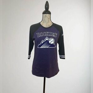 Nike Colorado Rockies 3/4 Sleeve Raglan Tee